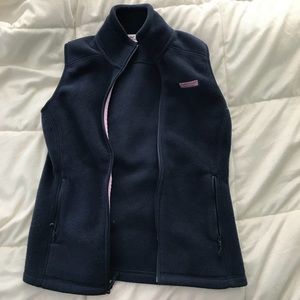 Vineyard vines fleece navy vest